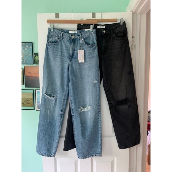 Mango Wideleg Blue Jeans - Picture 1 of 7
